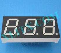 Red Ultra Bright LED 7 Segment Display 0.52 inch Three Digit Common Anode CA