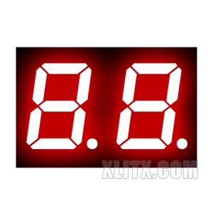 CL2821AS - 0.28-inch Red 2-Digit CC LED 7-Segment Display