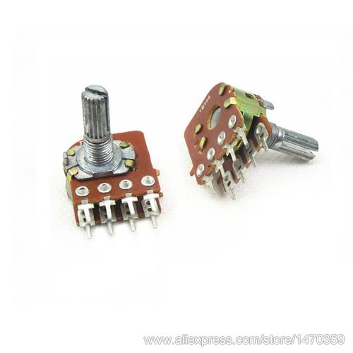2PCS B10K Ohm Rotativo Potenciómetro Lineal Taper WH148 XH2.54-3P 3 Pin Cable Con