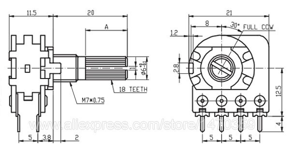 100K 100 KO Ohm Linear Taper Rotary Potentiomètre B100K Pot Potentiomètre avec interrupteur on/off 100K 100 KO Ohm Linear Taper Rotary Potentiomètre B100K Pot Potentiomètre avec interrupteur on/off