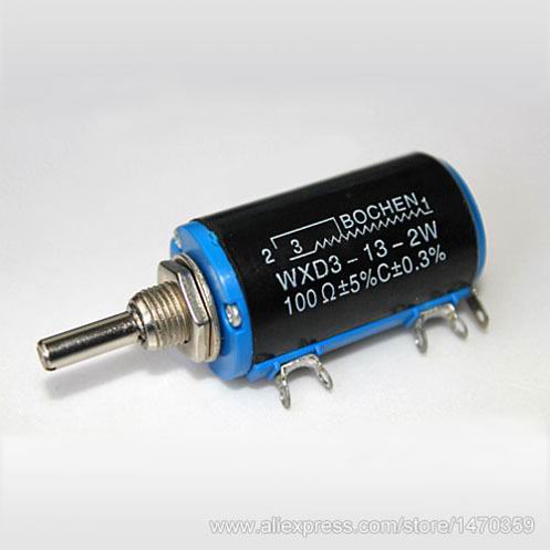 5Set WXD3-13-2W 33K Ohm Multiturn Wirewound Potentiometer with 4mm Black Knobs