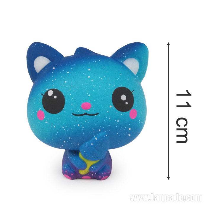 Galaxy Cat Squishy Blue Kitty Squishies Kawaii Slow Rising Phone Strap C DHL Free Shipping - SQU080 Lanpade