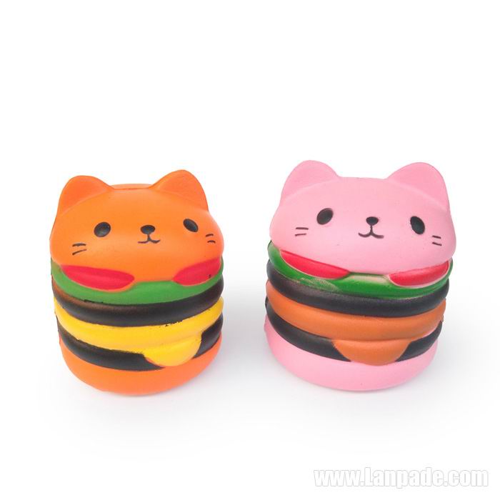 Hamburger Cat Slow Rising Squishies Burger Squishy Toys Kawaii C A T DHL Free Shipping
