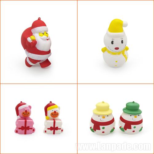 Xmas Squishy Christmas Squishies Santa Claus Father Snowman Slow Rising Phone Pendant DHL Free Shipping