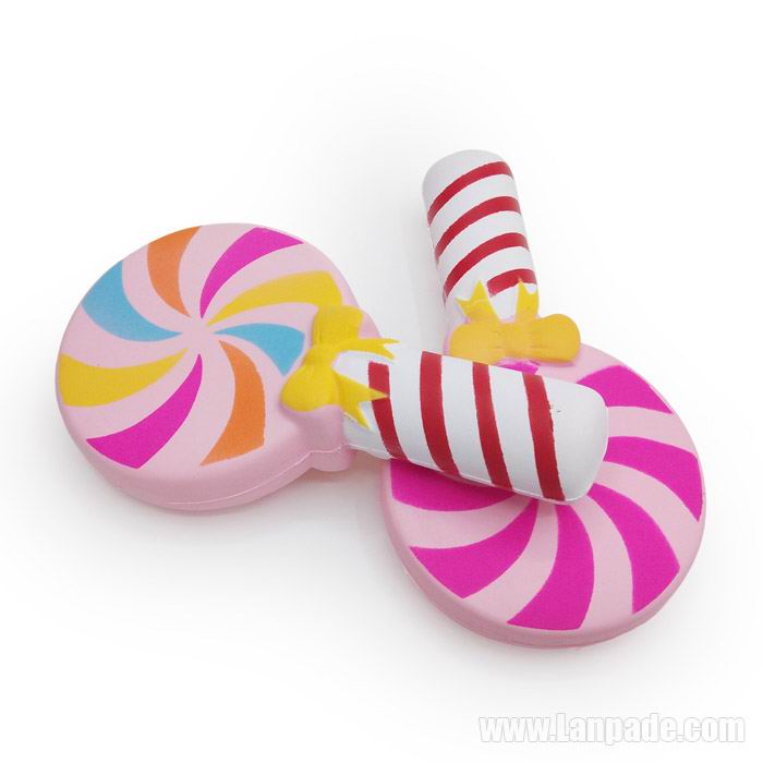 Lollipop Squishy Lolly Squishies Imitation Candy Slow Rising Phone Strap L S DHL Free Shipping