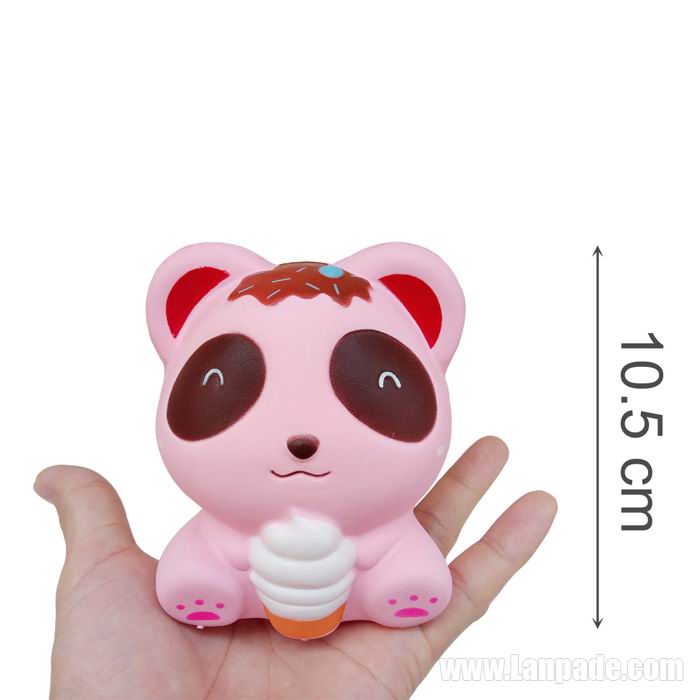 Pink Bear With Icecream Squishies Slow Rising Toys Kawaii Squishy Ice cream DHL Free Shipping