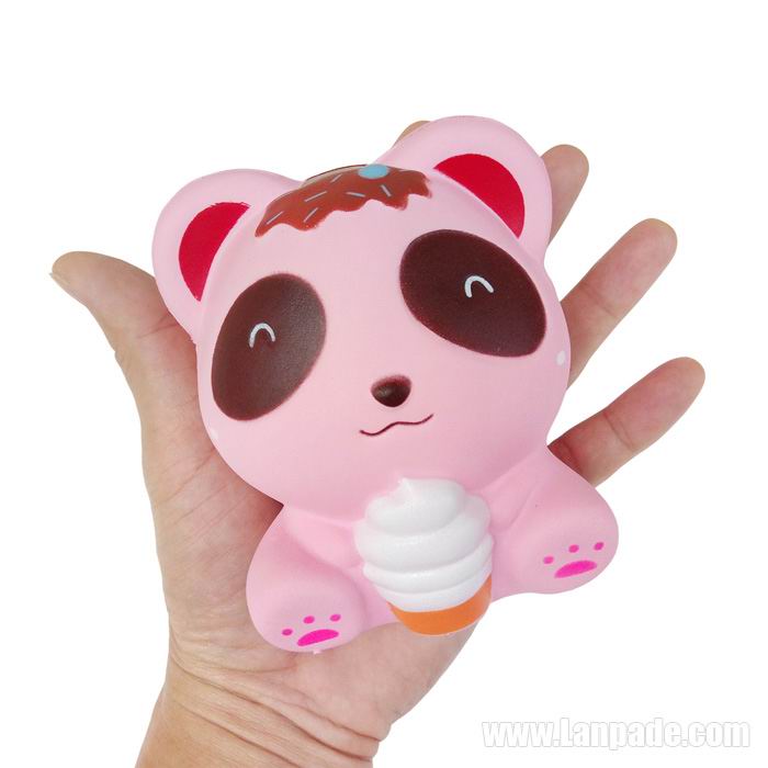 Pink Bear With Icecream Squishies Slow Rising Toys Kawaii Squishy Ice cream DHL Free Shipping