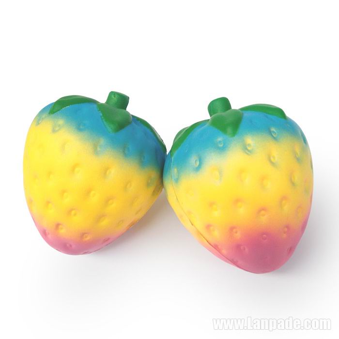 Rainbow Strawberry Jumbo Squishies Large Slow Rising Toy Big Squishy Colorful Fruit DHL Free Shipping