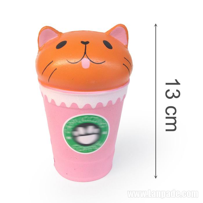 Squishies Toy Cat In Coffee Cup Kawaii Squishy Jumbo Slow Rising DHL Free Shipping
