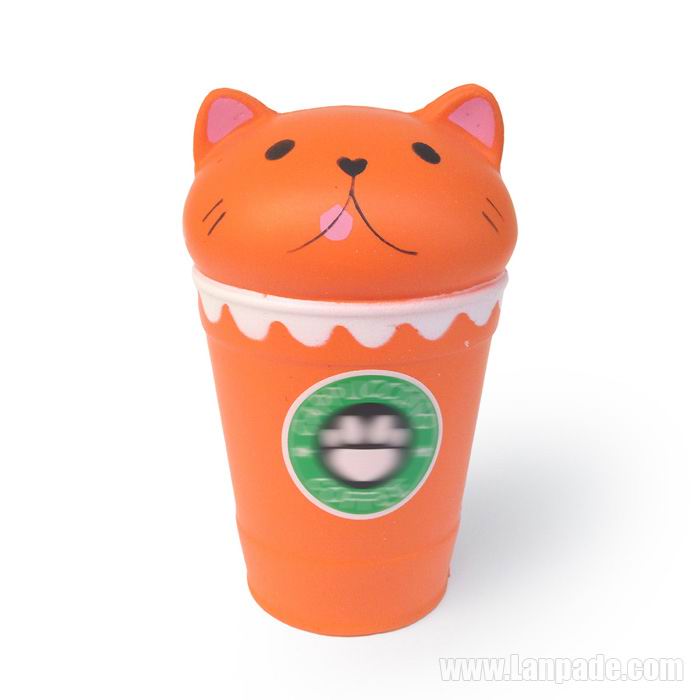 Squishies Toy Cat In Coffee Cup Kawaii Squishy Jumbo Slow Rising DHL Free Shipping
