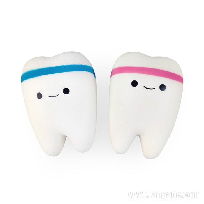 Tooth Slow Rising Squishy Squishies Toy Kawaii Rebound Teeth Random Color DHL Free Shipping