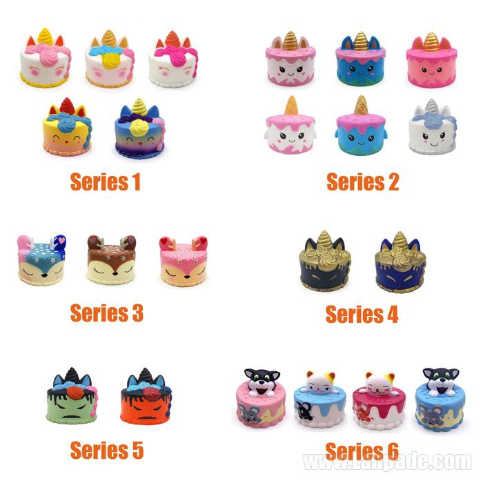 Unicorn Cake Squishy Kawaii Pink Squishies Toys Slow Rising Scented Food DHL Free Shipping
