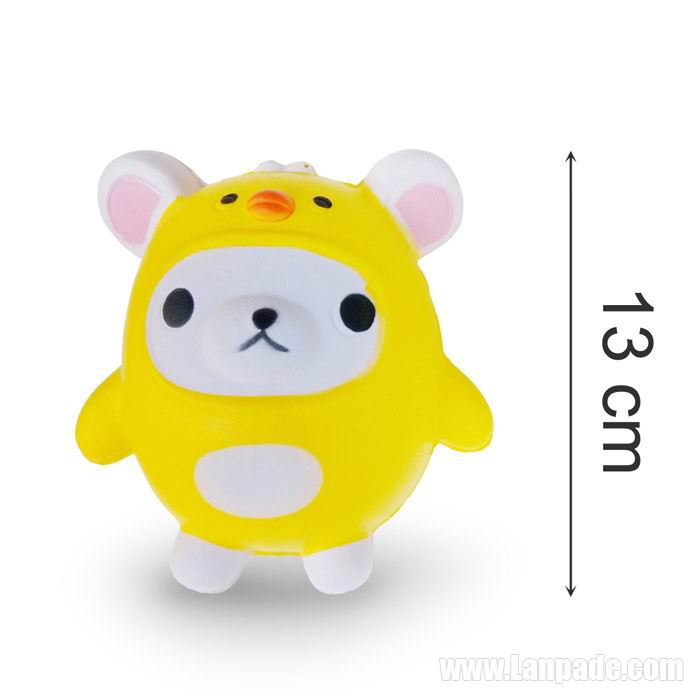 Yellow Bear Squishy Cartoon Slow Rising Animal Squishies Kawaii Jumbo B E DHL Free Shipping