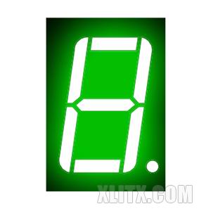 5161BGG - 0.56-inch Green 1-Digit CA LED 7-Segment Display